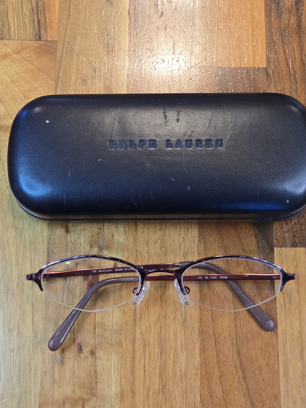 Ralph Lauren Half-Rim Eyeglass Frames with Case